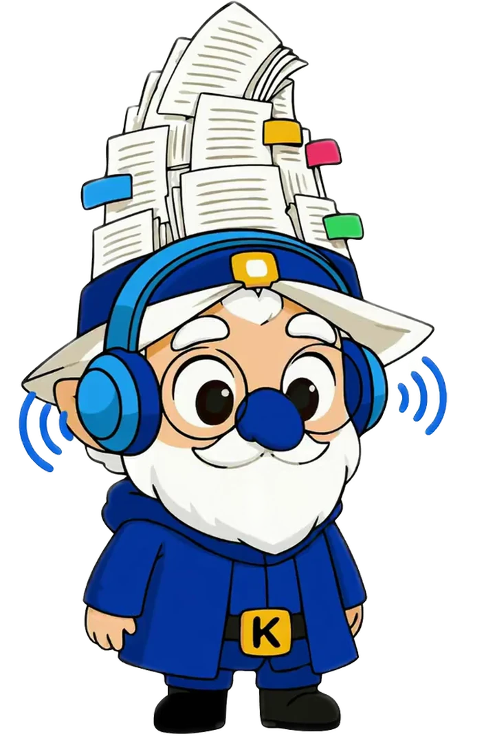 Kobalto, the guardian of narrated pages